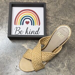 PAIGE Tan Braided Sandals